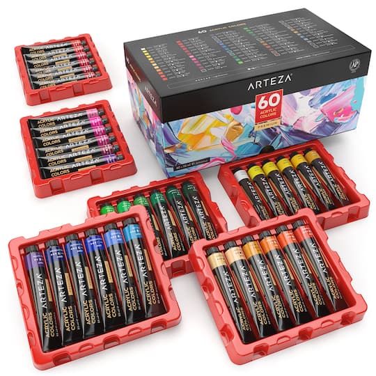 Arteza&#xAE; 60 Color Acrylic Paint Set